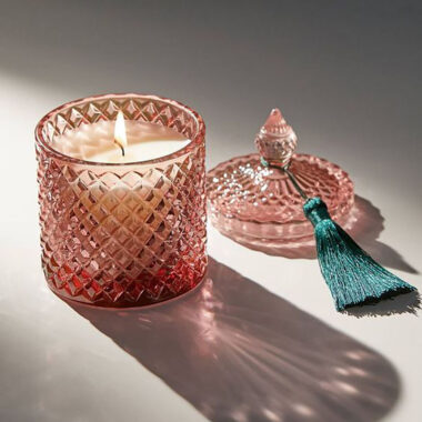 Luxury crystal colored candle jars wholesale supply