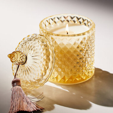 Luxury crystal colored candle jars wholesale supply