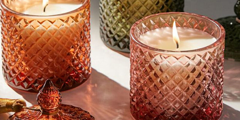 Luxury crystal colored candle jars wholesale supply