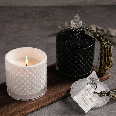 Luxury crystal colored candle jars wholesale supply