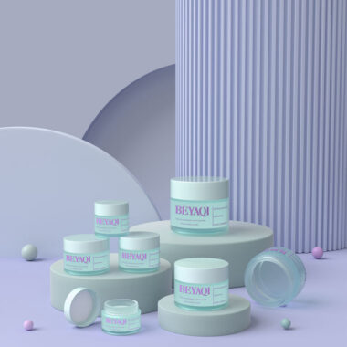 Luxury face cream glass cosmetic jars manufacturer