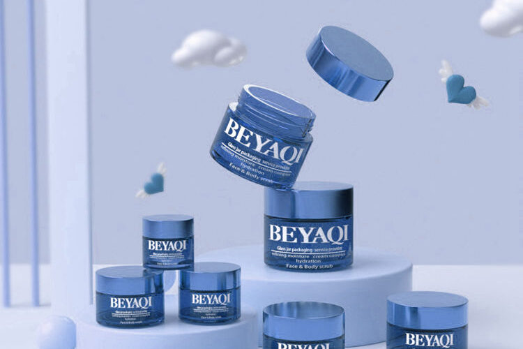 Premium luxury glass cosmetic jars for face cream packaging (3) Luxury face cream glass cosmetic jars manufacturer