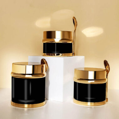 Luxury wide-mouth cream glass cosmetic jars wholesale