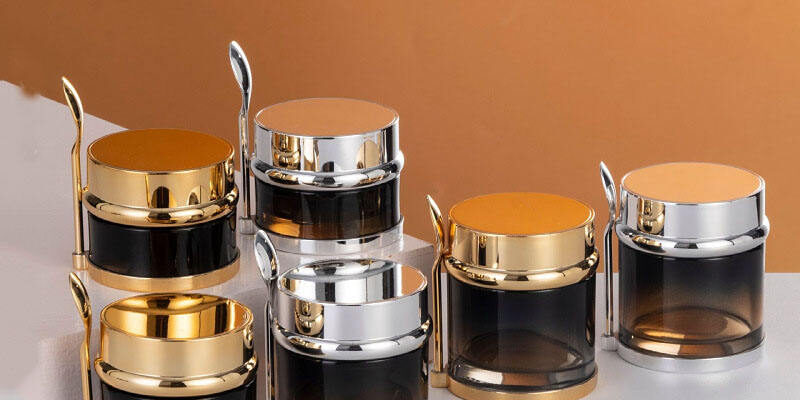 Luxury wide-mouth cream glass cosmetic jars wholesale