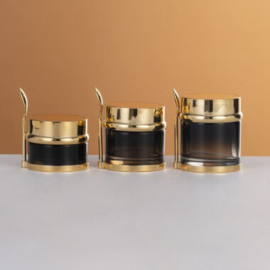 Luxury wide-mouth cream glass cosmetic jars wholesale