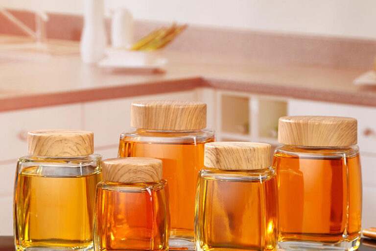 Thick square glass jam jars with airtight lids (4) Custom thick square glass jam jars for storage