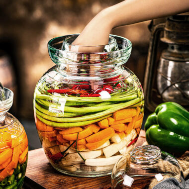 Modern design pickle jars for wholesale food storage