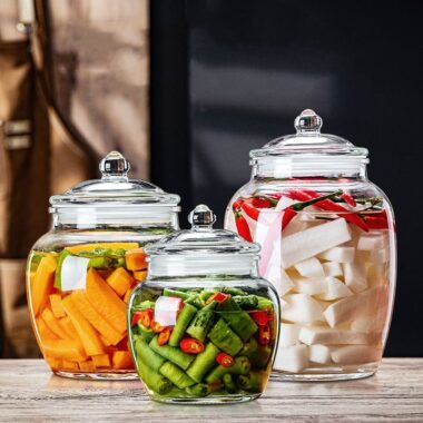 Modern design pickle jars for wholesale food storage