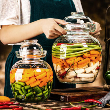 Modern design pickle jars for wholesale food storage