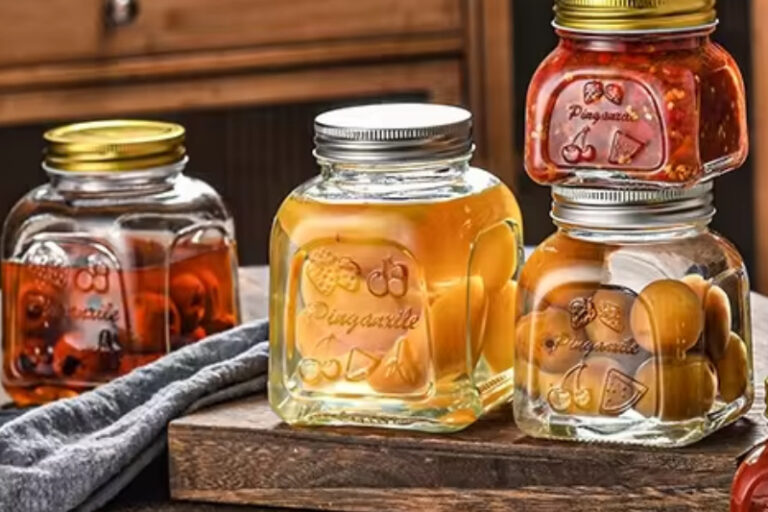 Wide-mouth transparent glass jam jars for food storage (5) Multi-purpose wide-mouth glass jam jars for storage