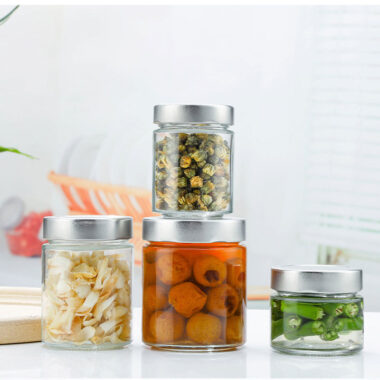 Transparent round wide-mouth pickle jars airtight storage