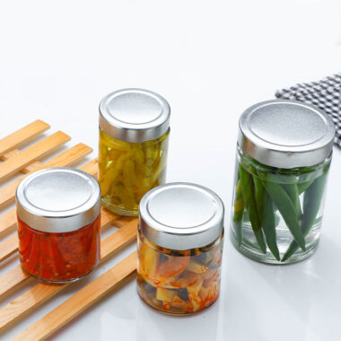 Transparent round wide-mouth pickle jars airtight storage
