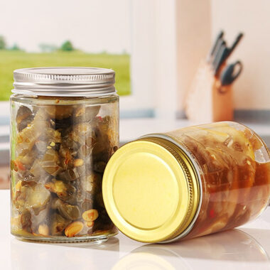 Transparent round wide-mouth pickle jars airtight storage