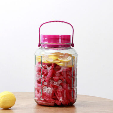 Thickened glass pickle jar with airtight seal for home kitchen