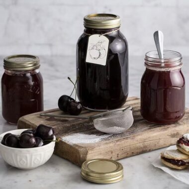 Heat-resistant wide mouth jam jars with metal lid