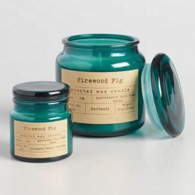 Luxury clear glass candle jars with lid