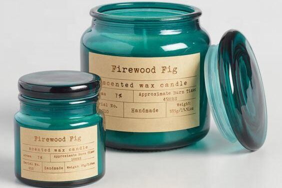 Luxury clear glass candle jars with lid