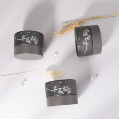 Frosted luxury empty glass cosmetic jars for cream