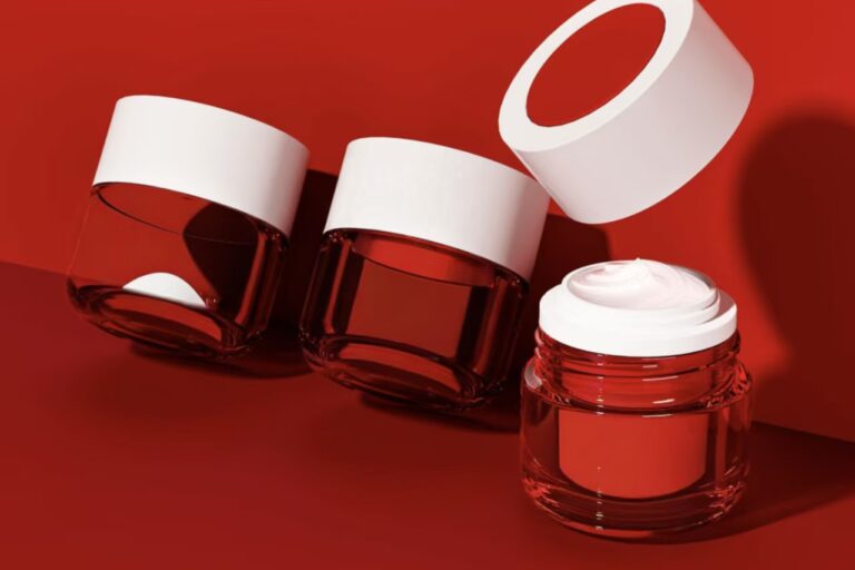 Luxury glass cosmetic jars for skincare cream