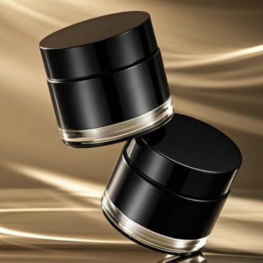Custom logo luxury glass cosmetic jars for cream