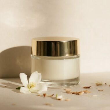 Custom logo luxury glass cosmetic jars for cream