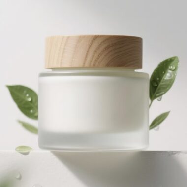 Custom logo luxury glass cosmetic jars for cream