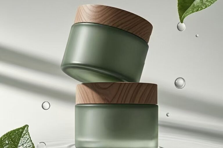 Elegant luxury glass jars with custom logo (7) Custom logo luxury glass cosmetic jars for cream