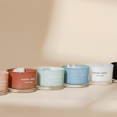 Luxury wide mouth glass candle jars