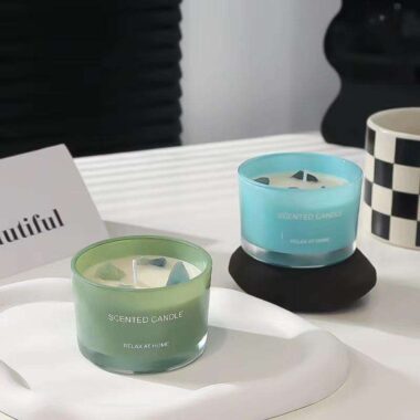 Luxury wide mouth glass candle jars