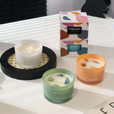 Luxury wide mouth glass candle jars