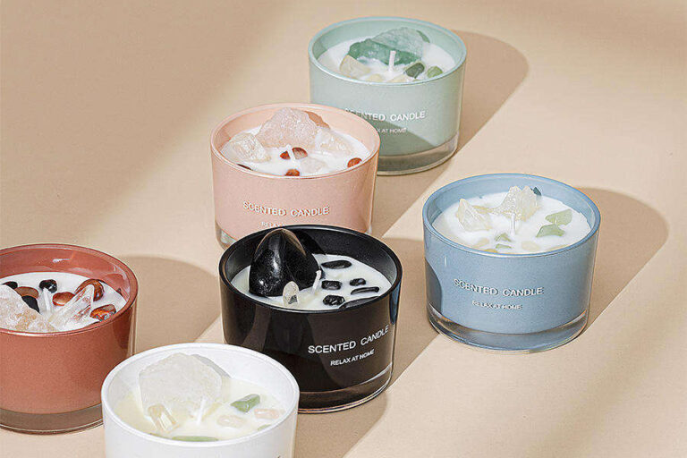 Luxury wide mouth glass candle jars