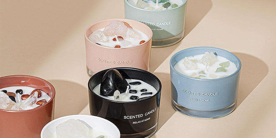 Luxury wide mouth glass candle jars