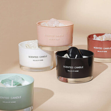 Luxury wide mouth glass candle jars