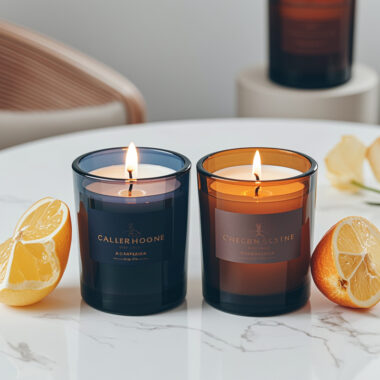 Luxury multicolor transparent glass candle jars