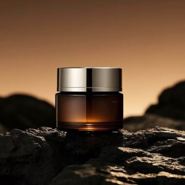 Portable glass cosmetic jars with lid for skincare