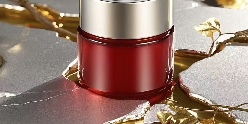 Portable glass cosmetic jars with lid for skincare