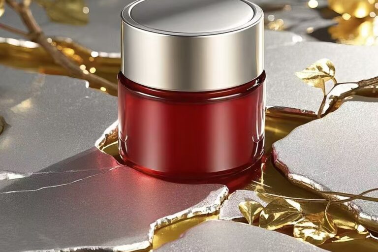 Refillable glass cosmetic jars with lids (5) Portable glass cosmetic jars with lid for skincare