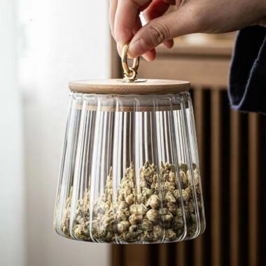 Custom clear food grade kitchen storage jars