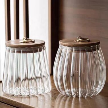 Custom clear food grade kitchen storage jars